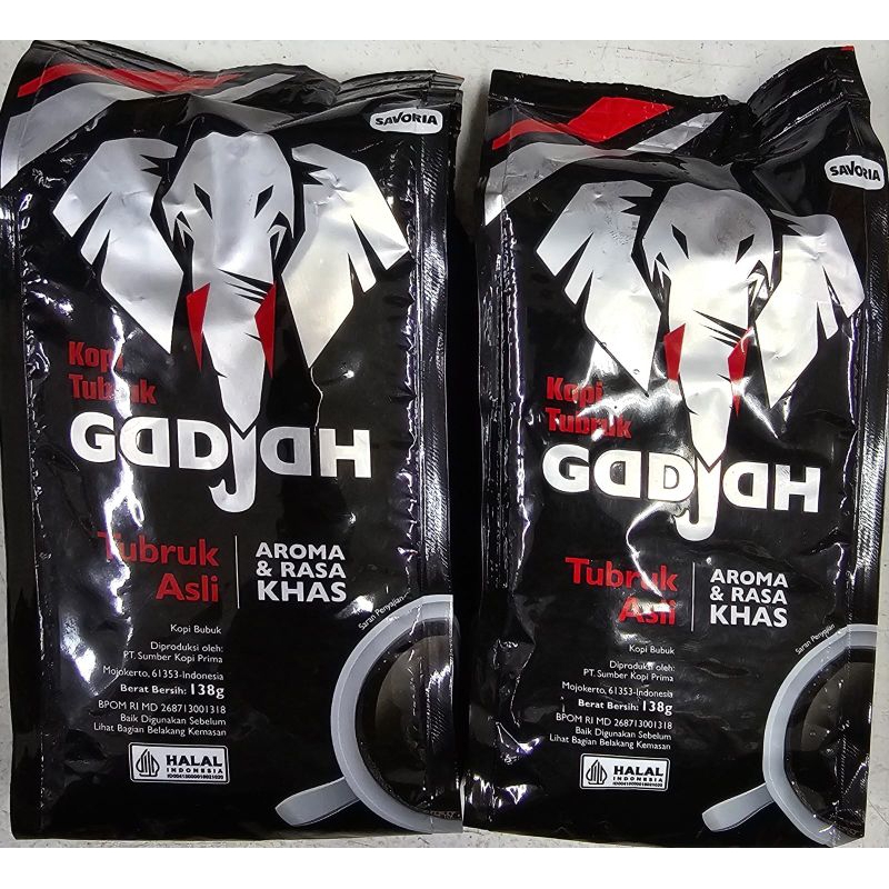 

Kopi tubruk Gadjah 138g -pouch