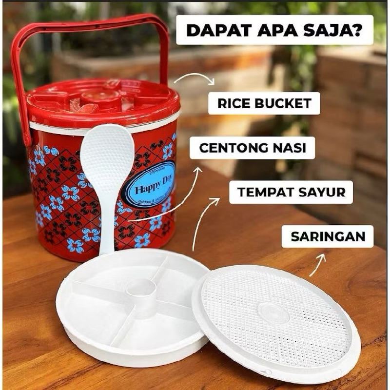 Termos Nasi Termos Es 3,5 Liter + Centong RiceBucket Mini Termos Es