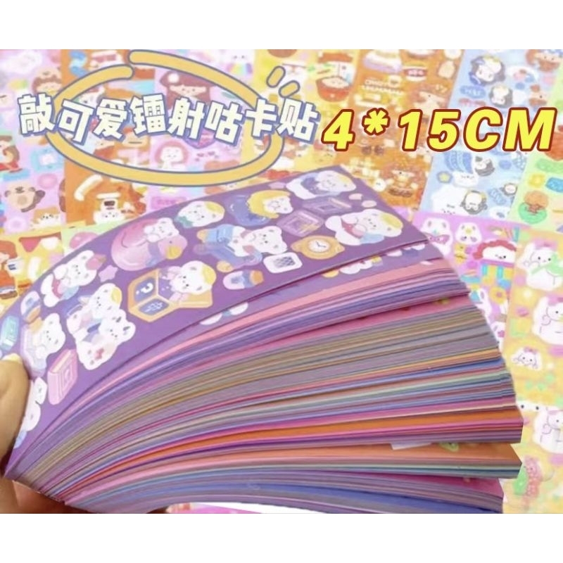 

±20PCS STIKER CARTOON DIY STICKER GLITTER HOLOGRAM TEMPEL DIY BUKU DIARY