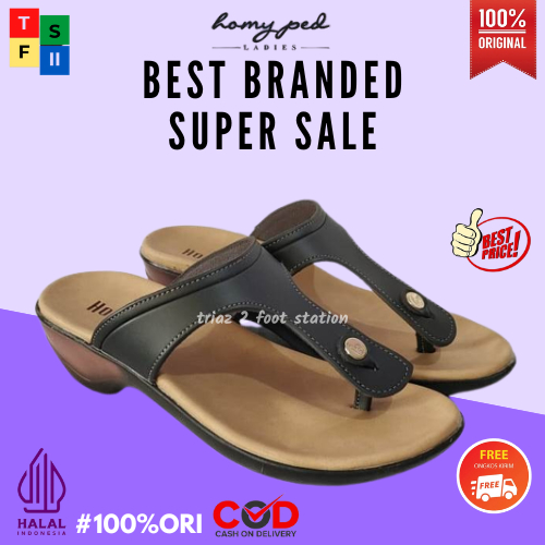 HOMYPED Sandal Wanita KANZA N51 Sendal Wedges Jepit Casual Murah Dijamin Original