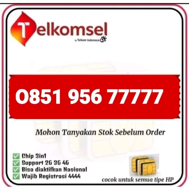 NOMOR CANTIK TELKOMSEL PANCA 77777