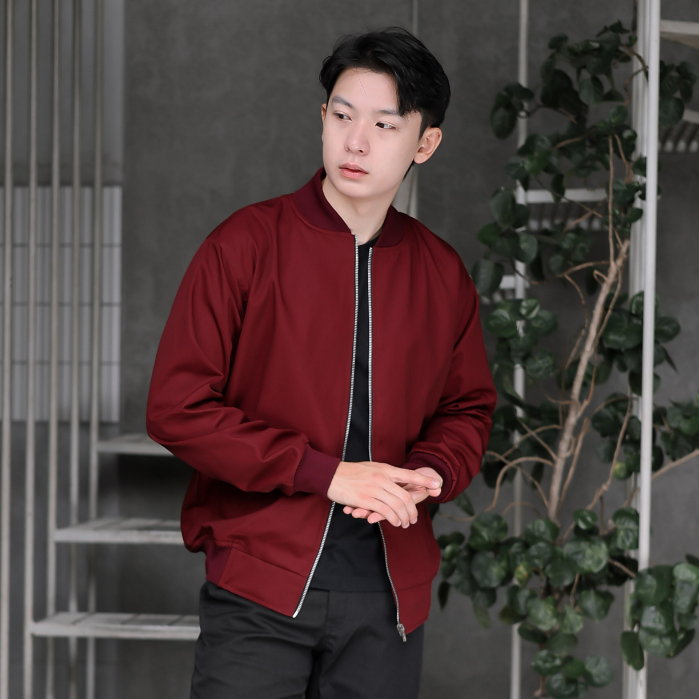 Jacket Bomber Canvas Pria Bomber Jaket Pria Bahan Canvas Deluxe Premium