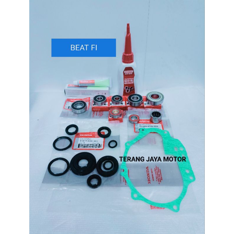 PAKET KOMPLIT SET BEARING LAHER SEAL SIL CVT BEAT FI VARIO FI SCOOPY FI SPACY FI 110 115 HONDA KZL