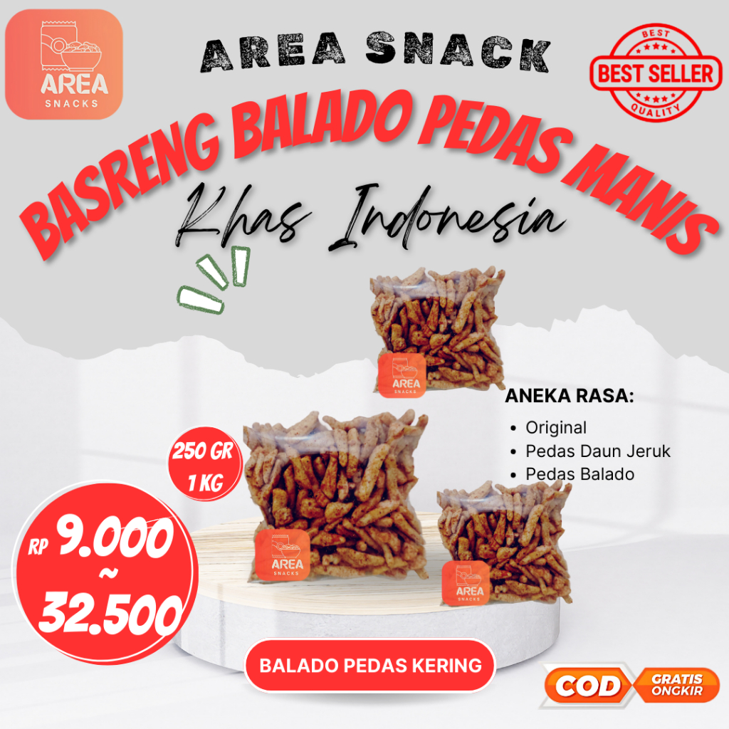 

BASRENG BALADO PEDAS MANIS 250 gr 500 gr 1 kg SUPER GURIH DAN RENYAH