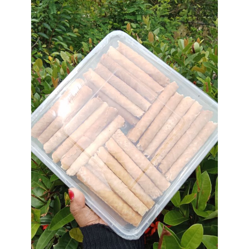 

kUE ROKO/KUE SEMPRON ROLLS GPENDEK BOX ISI 100 BATANG TELOR BEBEK ASLI