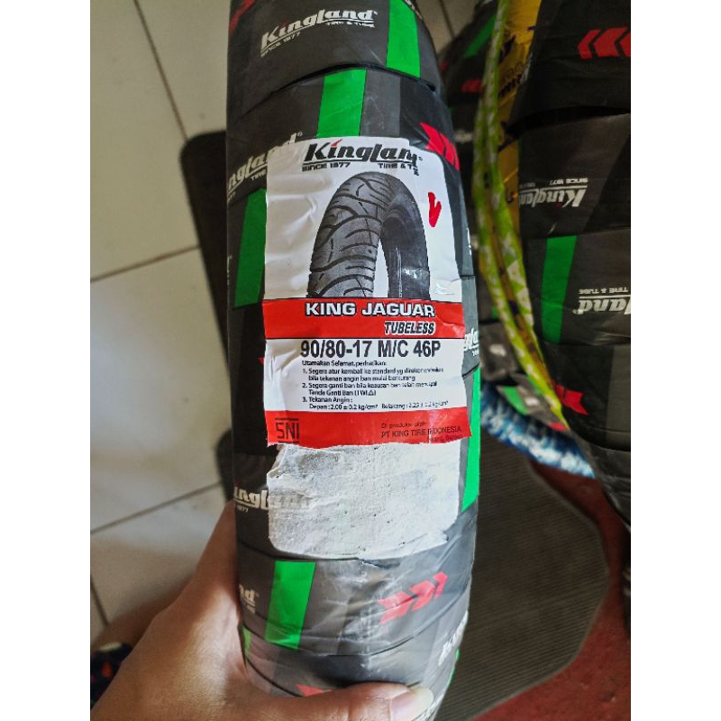 Ban TUBLES Donat R 17 80/80 Kingland untuk motor bebek depan