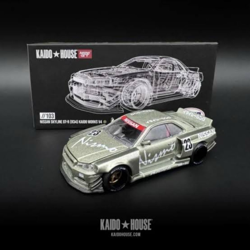 MINI GT R34 KAIDO HOUSE NISMO HIJAU