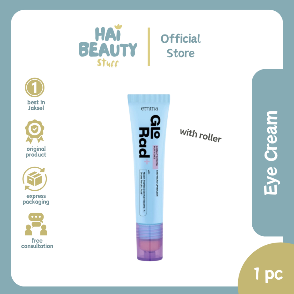 Emina GloRad+ Instant Refresh Puffy Eyes Eye Wake Up Roller - Eye Serum Eye Cream