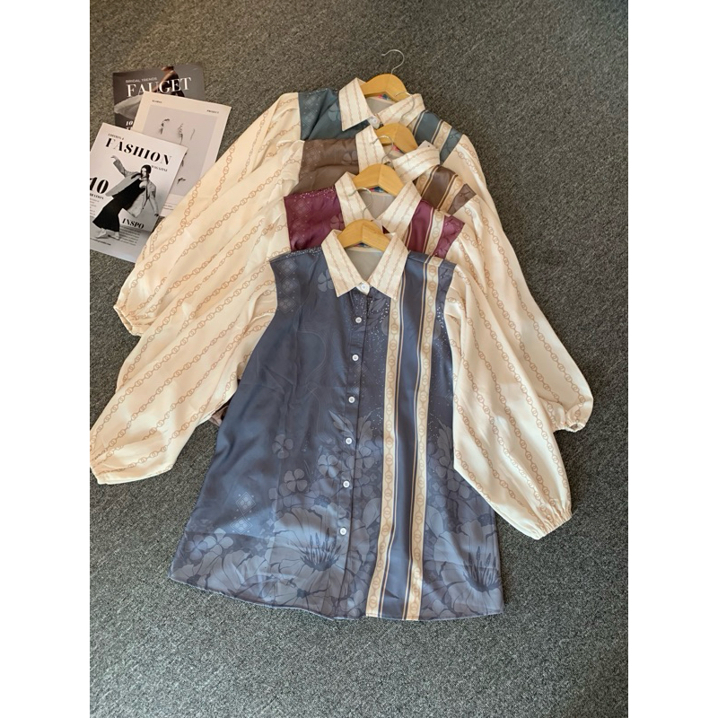 Blus Batik Wanita Lengan Panjang