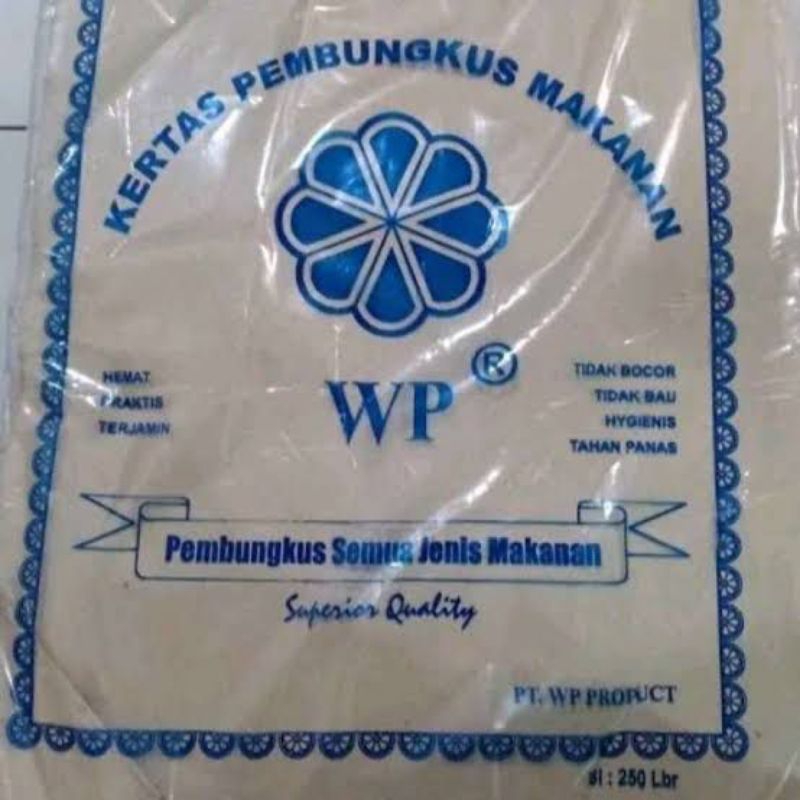kertas bungkus makanan.kertas wp biru. 28×38