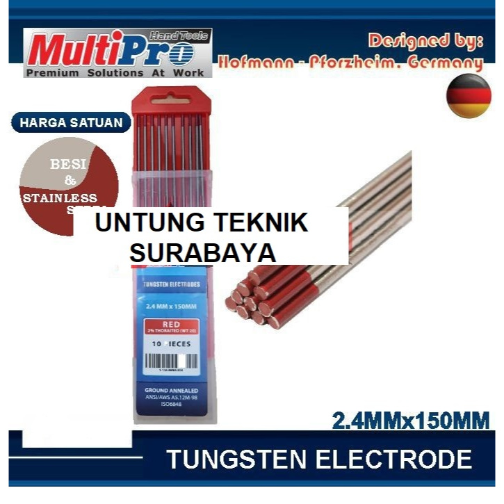 MULTIPRO 2.4mm Kawat Las Tungsten Las TIG Argon