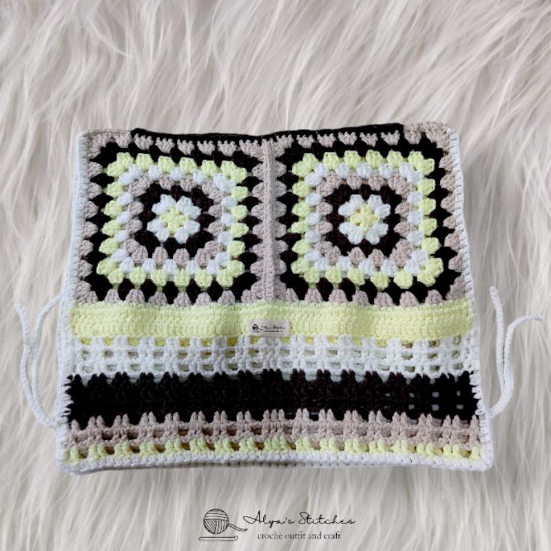 Crochet Vest Handmade |rompi rajut (Crop)