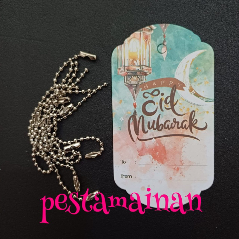 Hang tag lebaran hangtag idul fitri kartu ucapan eid mubarak hiasan goodie bag souvenir goodiebag ha