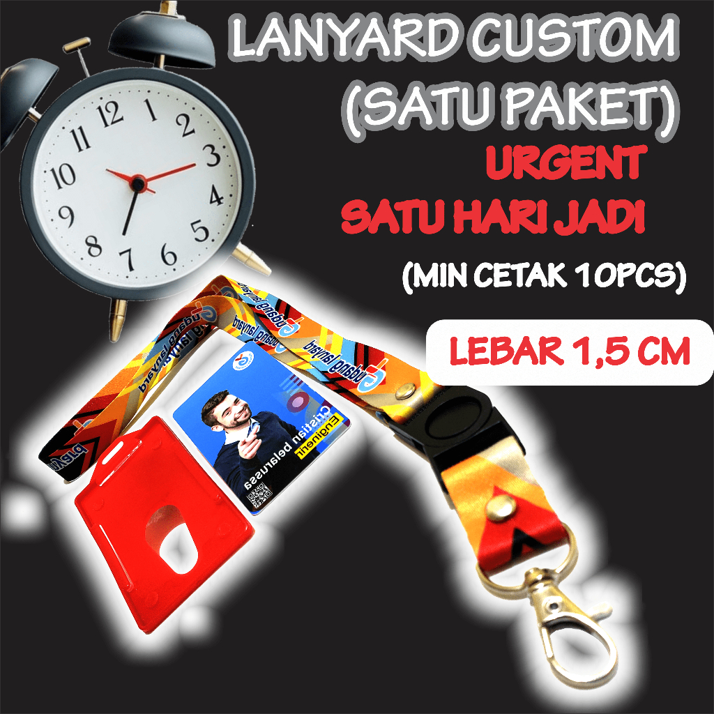 

EXPRESS!!! Cetak Lanyard Sublim 1,5cm 1 PAKET LENGKAP/ tali idcard print 1,5cm (1 HARI JADI)