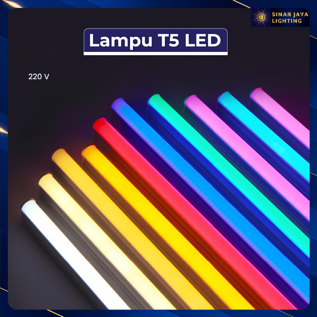 Lampu TL Neon & T5 LED 30cm/60cm - Pilihan Warna Warni