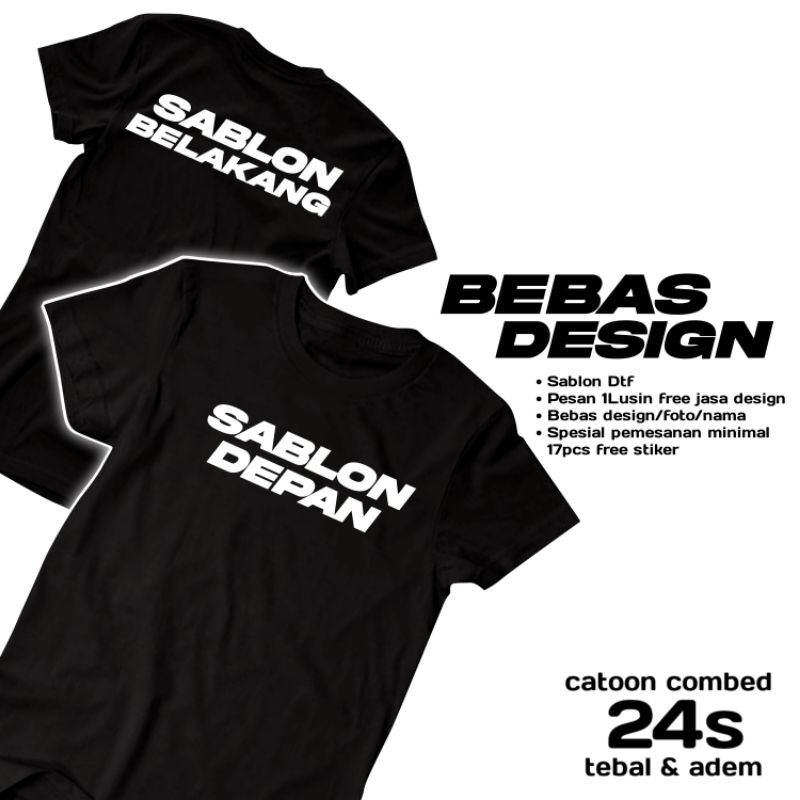 KAOS COSTUM SATUAN DESIGN FOTO BEBAS