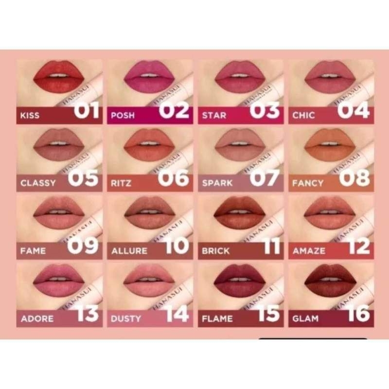LIPSTIK HANASUI MATTEDORABLE LIPCREAM / LIPCREAM HANASUI / LIPSTIK HANASUI