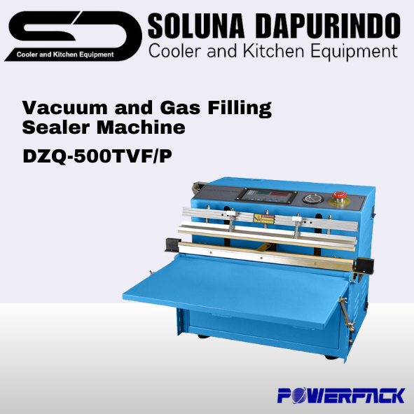 POWERPACK Vacuum and Gas Filling Sealer Machine DZQ-500TVF/P/DZQ500TVF/P/DZQ 500TVF/P