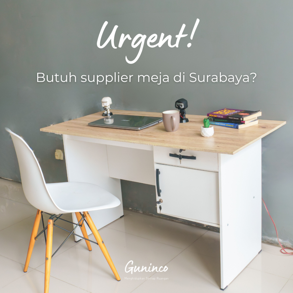 GUNINCO Meja Kantor / Supplier Meja Kayu / Meja Belajar Komputer Printer Aesthetic Kamar Kasir