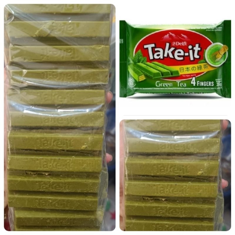 

Delfi Chocolate Wafer Take-It Greentea | Takeit kiloan | Take it greentea 500gr