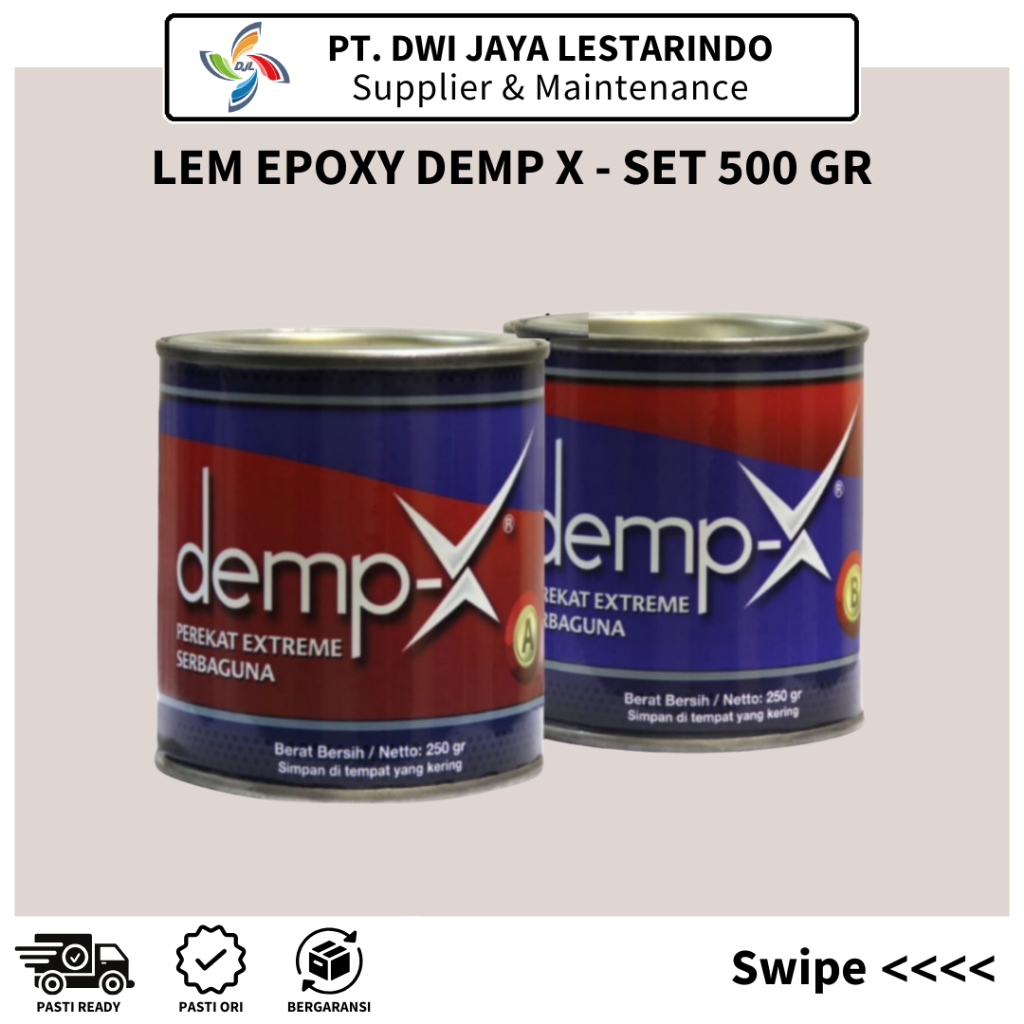 Lem Epoxy Demp-X / DempX (250 + 250 Gr) 500 Gr