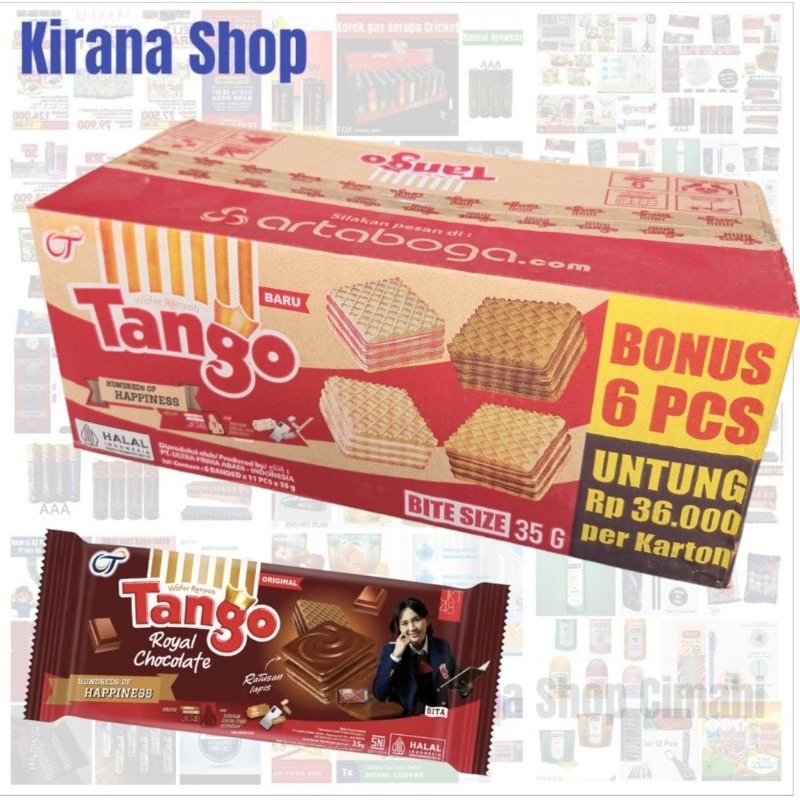 

1 DUS TANGO Bite Size 35g isi 66 Pcs Royal Chocolate 35G1DUS