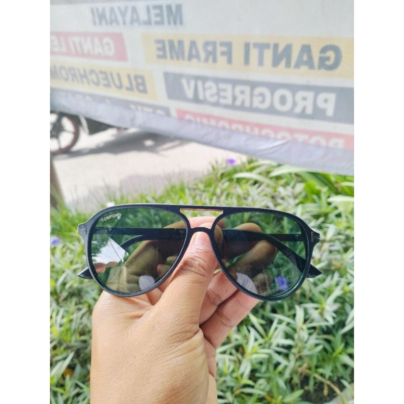 kacamata keren lensa ASLI KACA warna hijau Botol