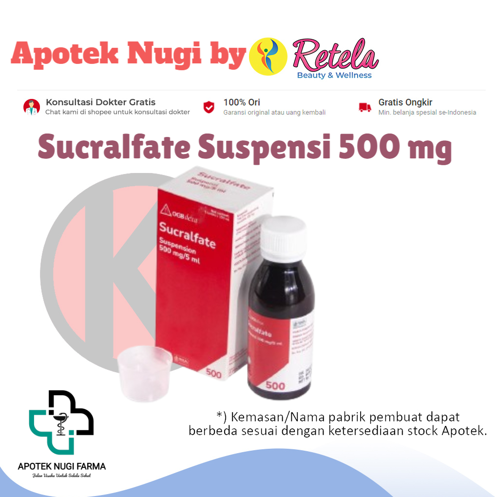 Sucralfate Suspensi 500 mg/5 ml 100 ml