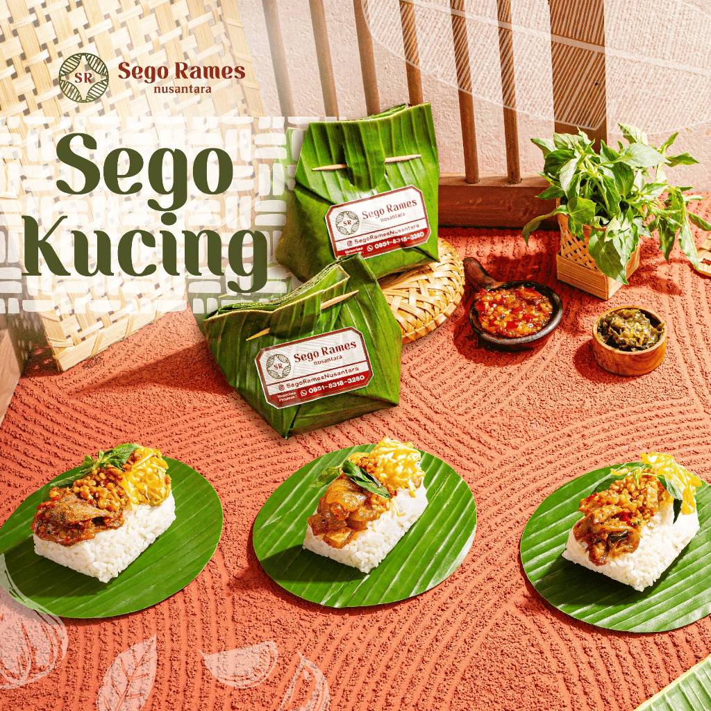 Sego Kucing / Nasi Kucing - Sego Rames Nusantara - Ayam Suwir Balado | Cumi Cabe Ijo | Cakalang Bala