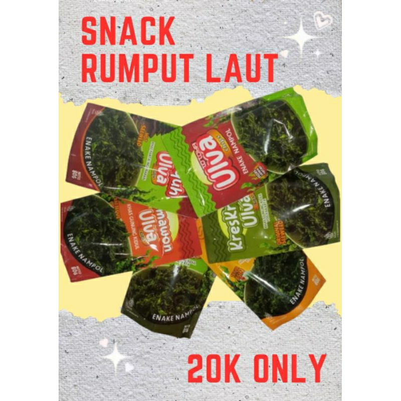 

Paket Snack Seaweed Crispy 3 pack , varian random