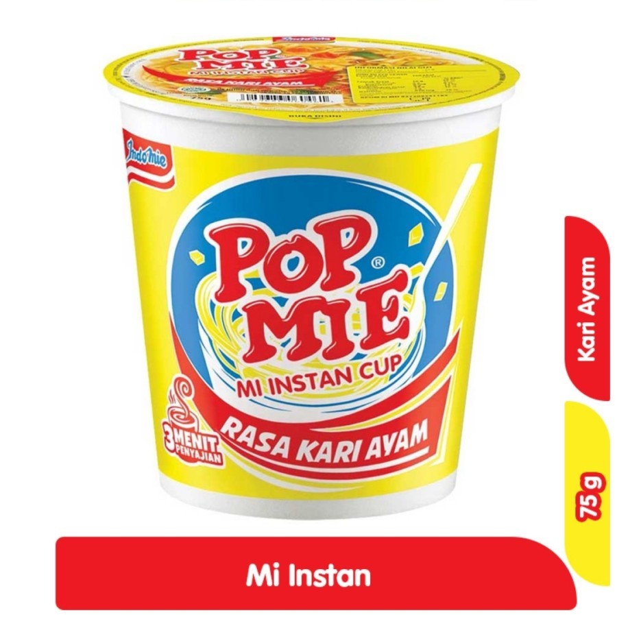 

Pop Mie mi instan cup rasa Kari Ayam