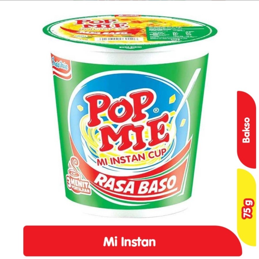

Pop Mie mi instan cup rasa Baso