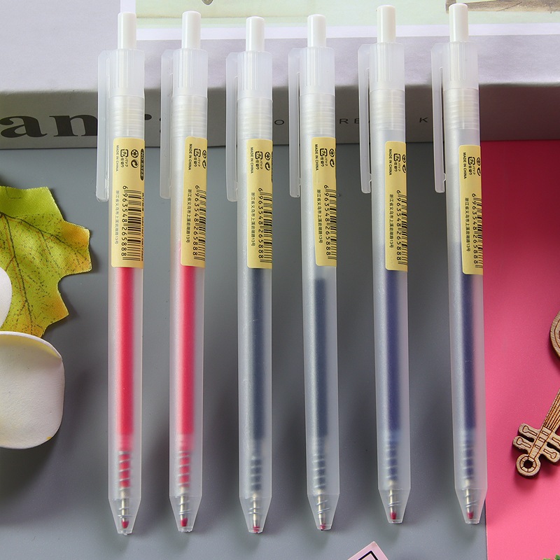 

Pulpen mekanik 0,5mm Pena transparant buram Gel Pen / Pulpen Gel 0.5mm Isi 1 pcs Tinta Banyak Kantor
