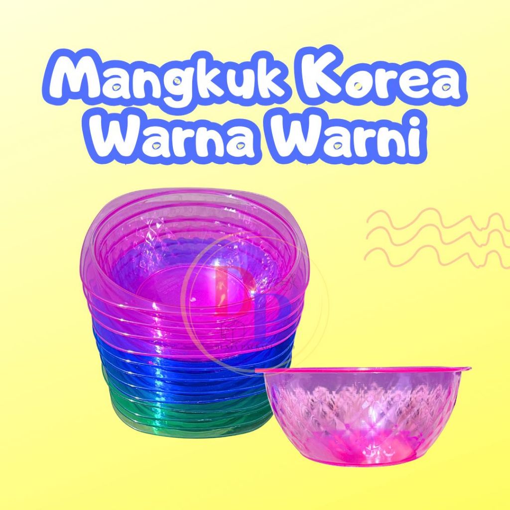 Mangkuk Plastik Bening - Mangkuk Plastik Transparan / Mangkuk Korean Bowl