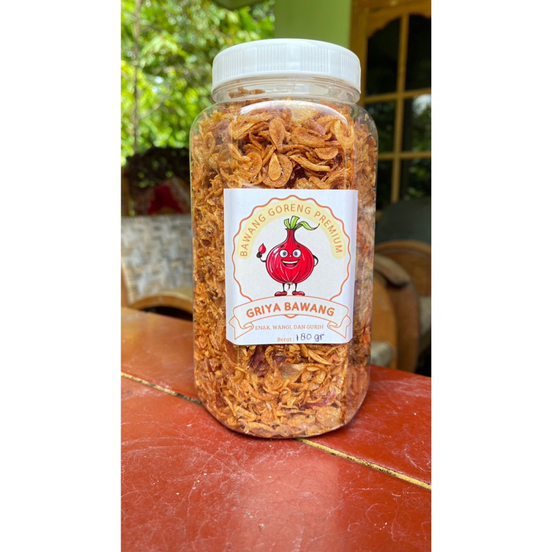 

Bawang Goreng Premium 180gr kemasan toples