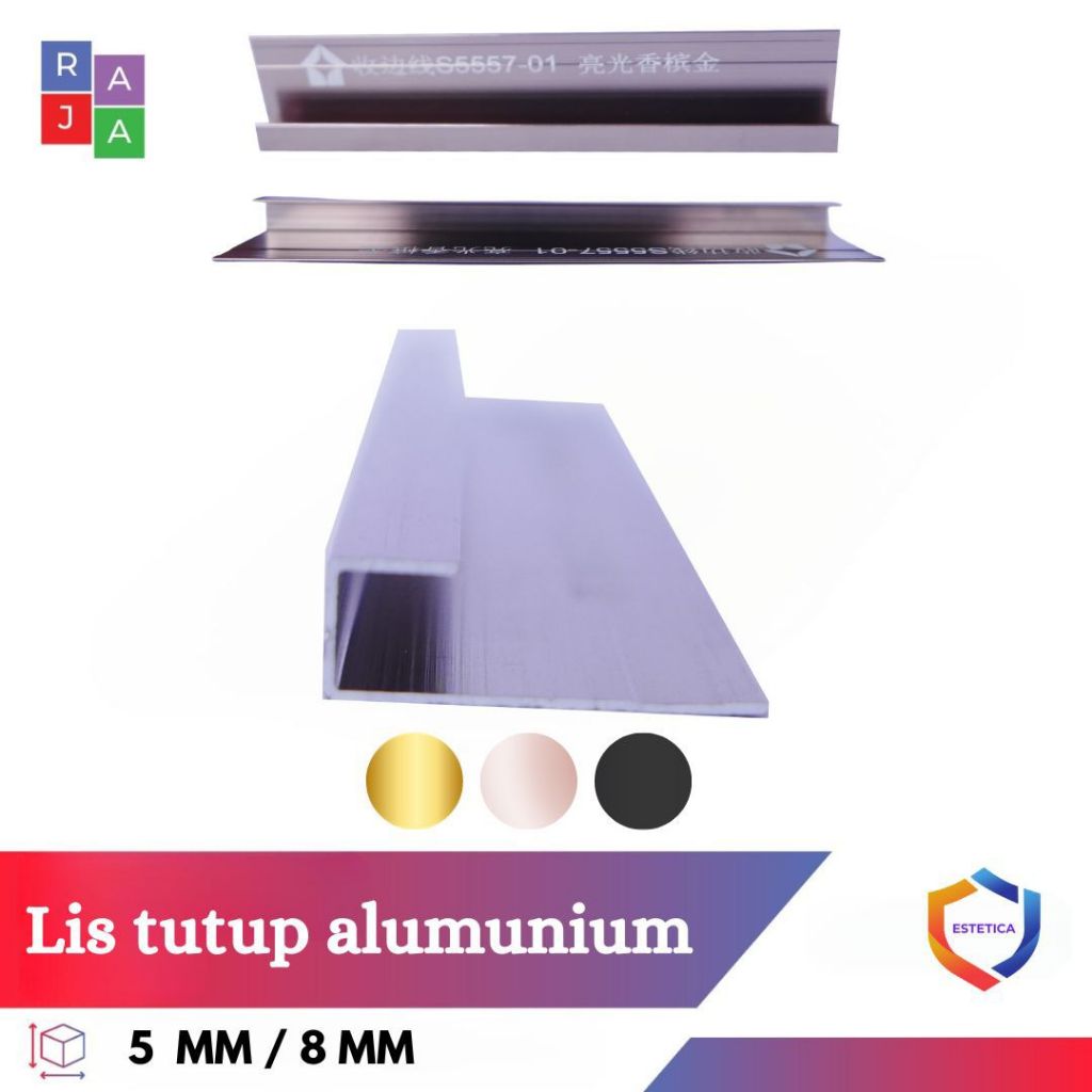 ESTETICA Lis Tutup Aluminium Untuk List Panel Marmer PVC dan Wallboard