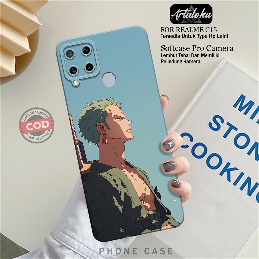 Softcase Hp Realme C15 Fashion Case Anime Case Realme C15 Silikon TPU Pro Camera Casing Realme C15 C