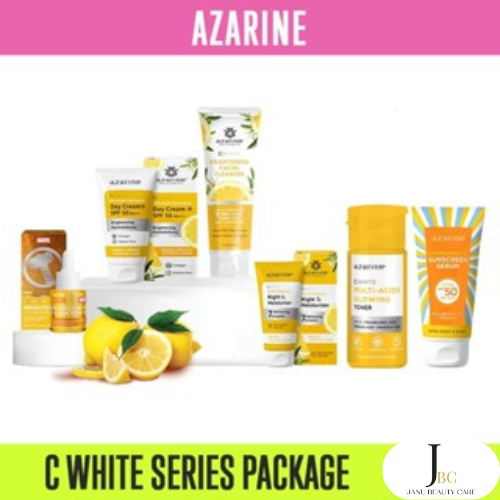 AZARINE C White Series Paket Skincare 6IN1 Mencerahkan Kulit Kusam Bebas Noda Hitam