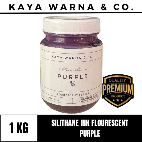

Tinta Sablon Silikon Ink PURPLE FLOURESCENT KAYA WARNA & CO.
