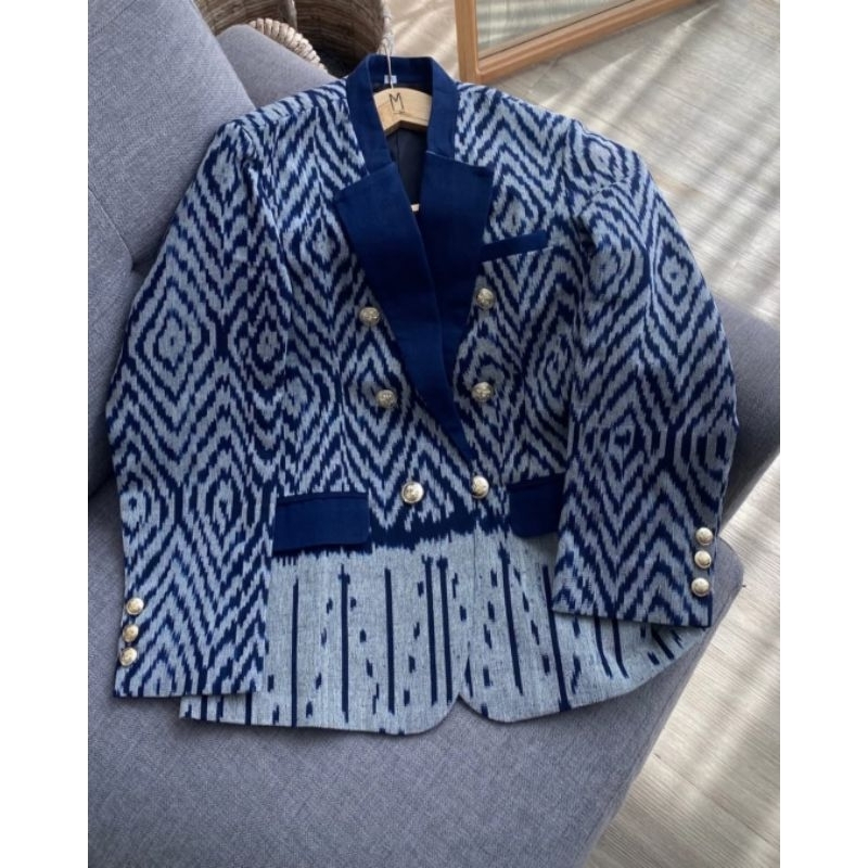 AME TENUN - Blazer Jaz Tenun Ikat Premium