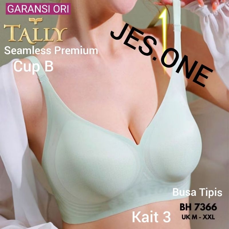 PROMO TALLY 7366 BH Seamless Premium Cloud Bra Busa Tipis Cup B Tanpa Kawat Kait 3 Size M - XXL