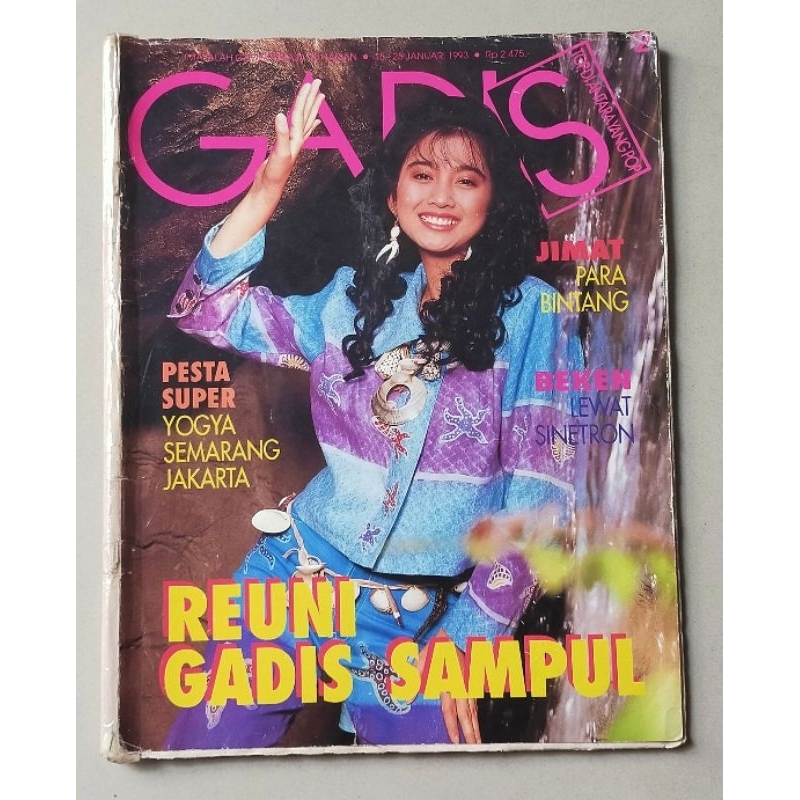 Majalah Gadis no.02 / 15 Januari 1993 : Cover Desy Ratnasari - Reuni Gadis Sampul