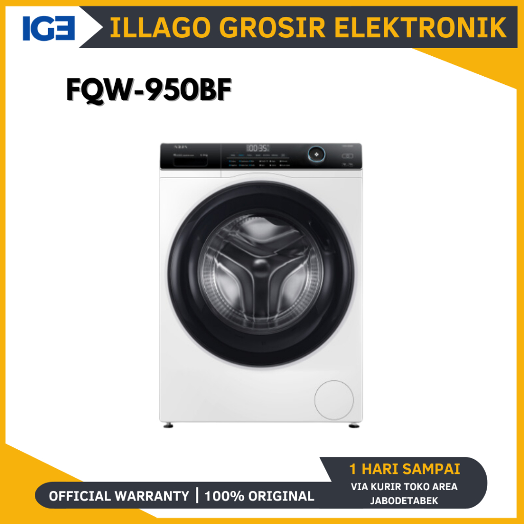 AQUA Japan Mesin Cuci Front Load 9Kg FQW-950BF