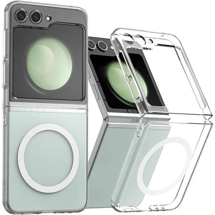 Magsafe Case Silikon Soft Clear Case Samsung Galaxy Z FLIP 7 Z FLIP 6 Flip 5 Flip 4 Flip 3 Series