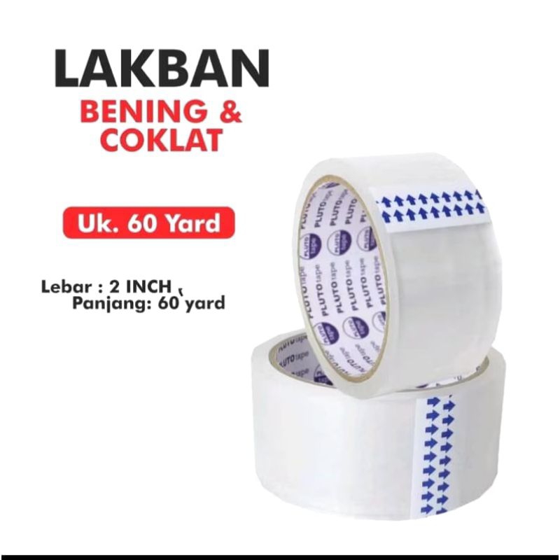 

LAKBAN BENING / COKLAT 2INCH 45MM 60 YARD HARGA EKONOMIS
