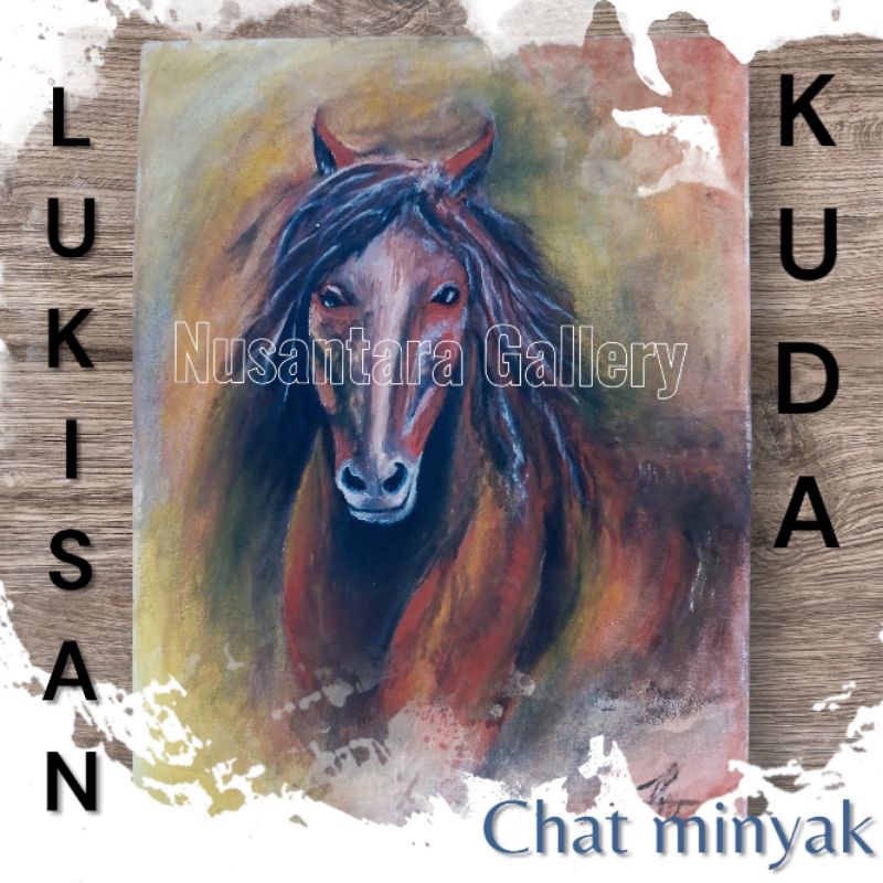 [Lukisan kuda abstrak] dari chat minyak dan kanvas