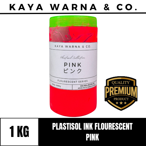 

Tinta Sablon Plastisol Ink PINK Fluorescent Series KAYA WARNA & CO. (1kg)