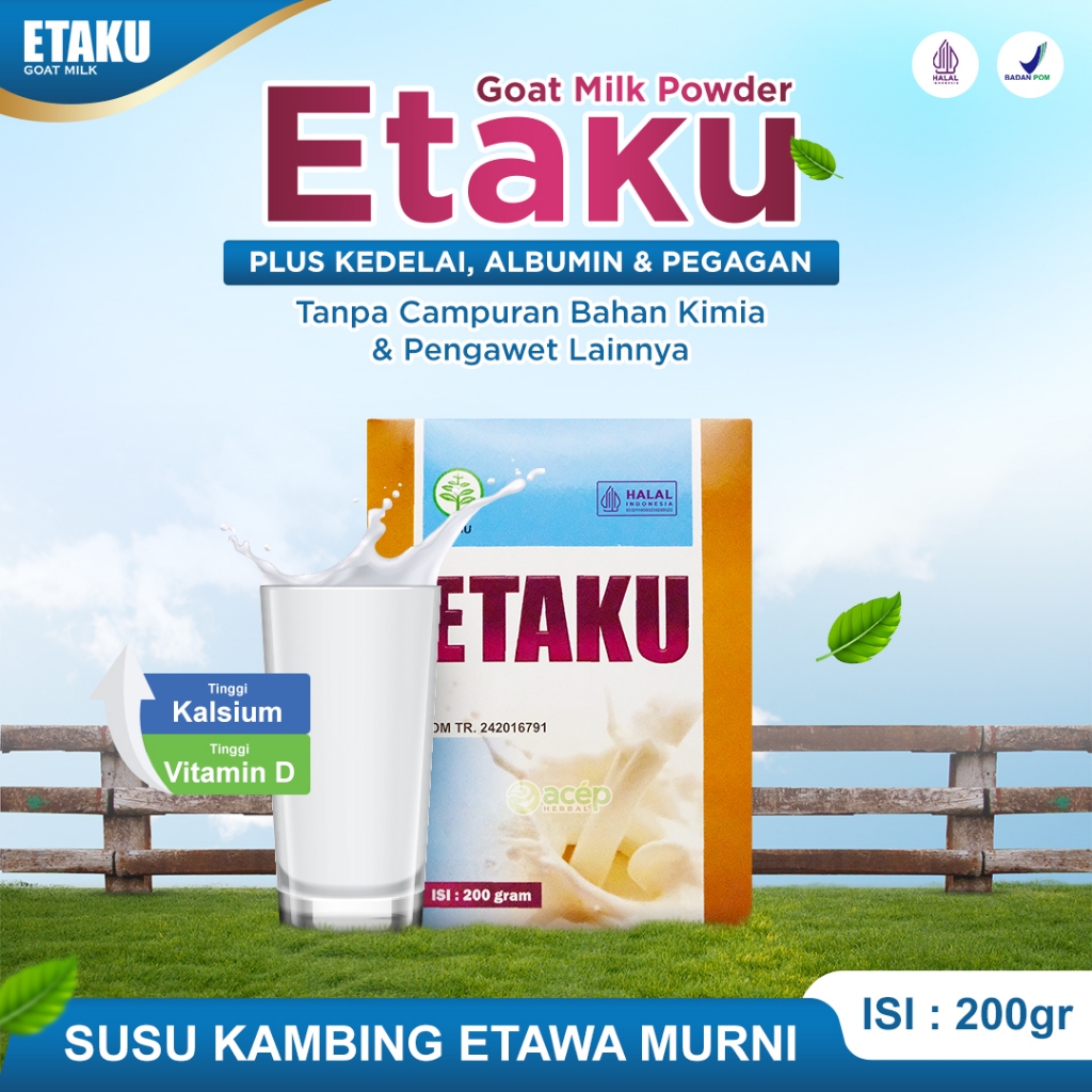 

Susu Peninggi Badan terbukti Untuk Meninggikan Badan Etaku Goat Milk sudah Ada Testimoni