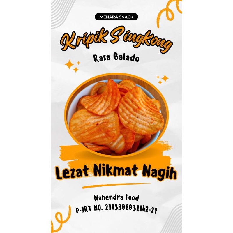 

Kripik Singkong Balado Premium Pedas Manis 1kg