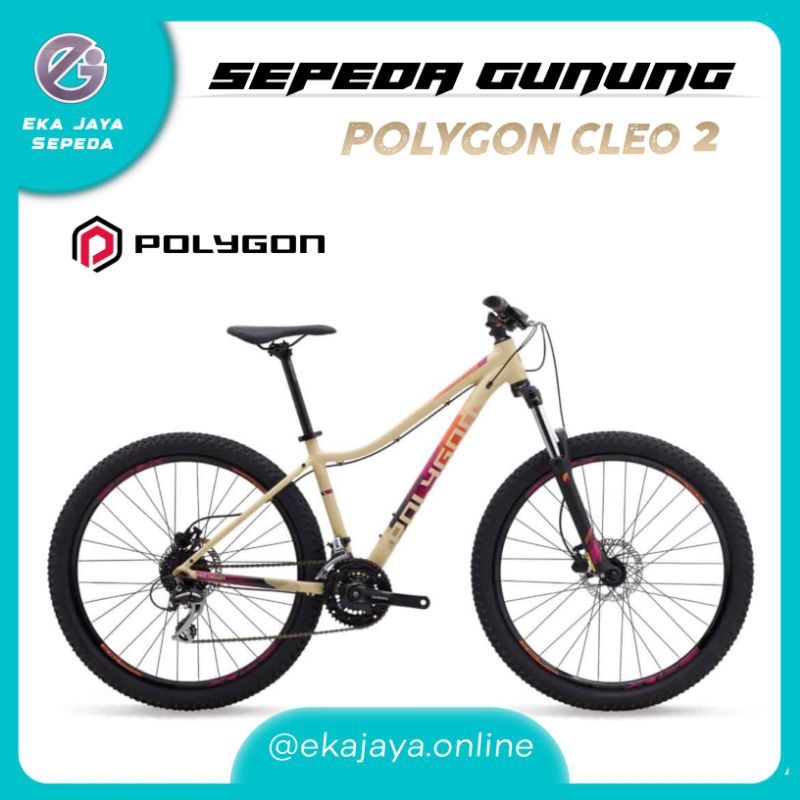 Sepeda Gunung MTB 27.5 Inch Polygon Cleo 2 - Cream